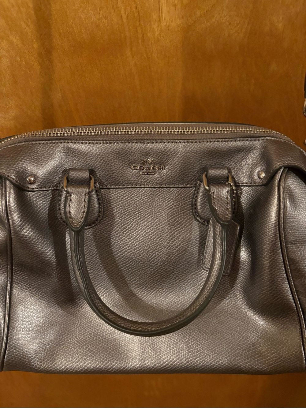 Coach Metallic Silver Women's Crossbody Bag - Picture 2 of 6